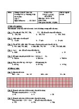 Đề kiểm tra chất lượng đầu năm môn Toán + Tiếng Việt Lớp 3 - Năm học 2015-2016 - Trường TH Lý Thường Kiệt